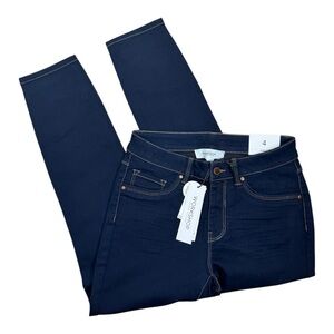 WORKSHOP Republic Womens Size 4 Darkwash Skinny Jeans Ankle Stretch Modern